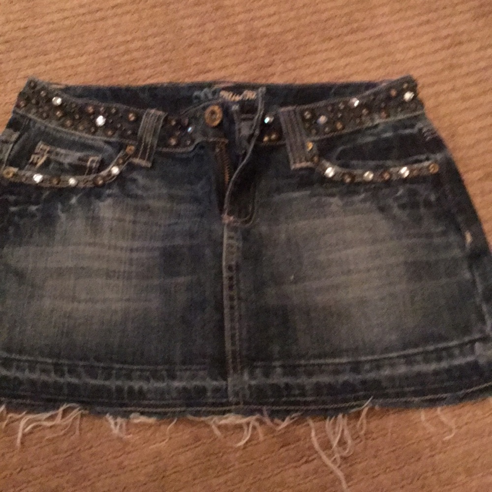 Jean mini skirt